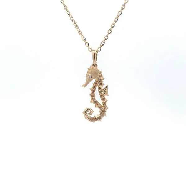 14K Yellow Sapphire Seahorse Pendant Blue Marlin Jewelry, Inc. Islamorada, FL