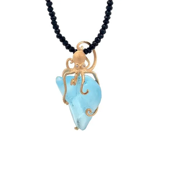 14K Denny Wong Rough Blue Topaz Pendant Blue Marlin Jewelry, Inc. Islamorada, FL