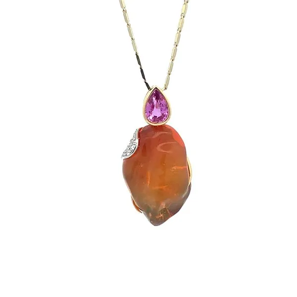 Denny Wong Fire Opal Pendant Blue Marlin Jewelry, Inc. Islamorada, FL