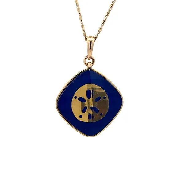 Denny Wong Lapis Sand Dollar Pendant Blue Marlin Jewelry, Inc. Islamorada, FL