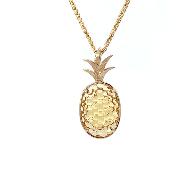14K Citrine Pineapple Pendant Blue Marlin Jewelry, Inc. Islamorada, FL