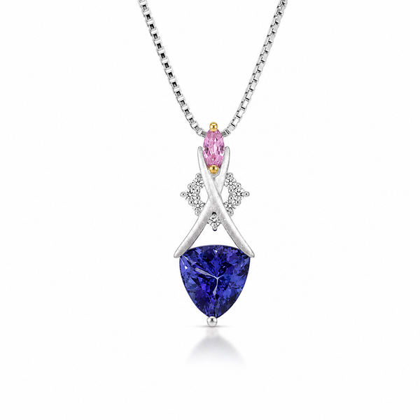 18K Two Tone Tanzanite Pendant Blue Marlin Jewelry, Inc. Islamorada, FL