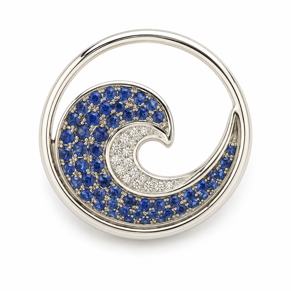 18K White Gold 0.86ctw Sapphire Pendant/Charm Blue Marlin Jewelry, Inc. Islamorada, FL