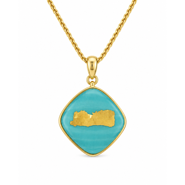 18K Yellow Gold Turquiose Pendant/Charm Blue Marlin Jewelry, Inc. Islamorada, FL