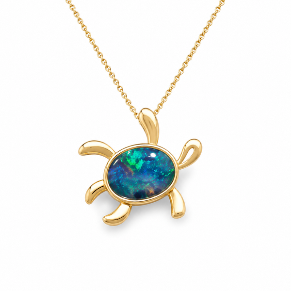 14K Yellow Gold Opal Pendant/Charm Blue Marlin Jewelry, Inc. Islamorada, FL