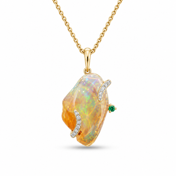 18K Two Tone 5.96ctw Opal Pendant/Charm Blue Marlin Jewelry, Inc. Islamorada, FL