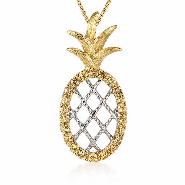 14K Two Tone 0.18ctw Sapphire Pendant/Charm Blue Marlin Jewelry, Inc. Islamorada, FL