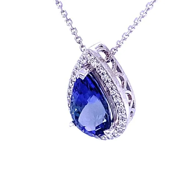Parle Peacock Tanzanite and Diamond Necklace Image 5 Blue Marlin Jewelry, Inc. Islamorada, FL