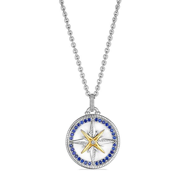 Judith Ripka Little Luxuries Long North Star Medallion Necklace Blue Marlin Jewelry, Inc. Islamorada, FL