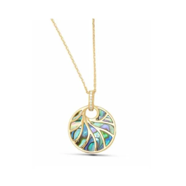 Frederic Sage Abalone and Diamond Small Round “Venus ll” Pendant/Necklace Blue Marlin Jewelry, Inc. Islamorada, FL