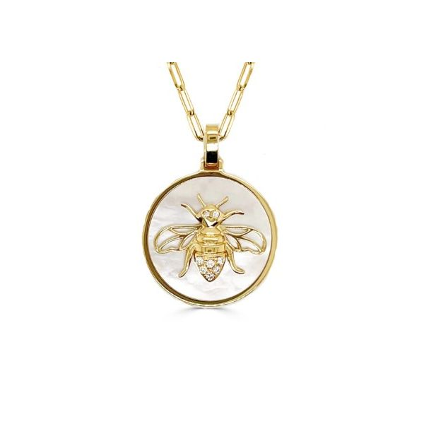 Bumble Bee Outline Pendant in 10K Gold | Zales