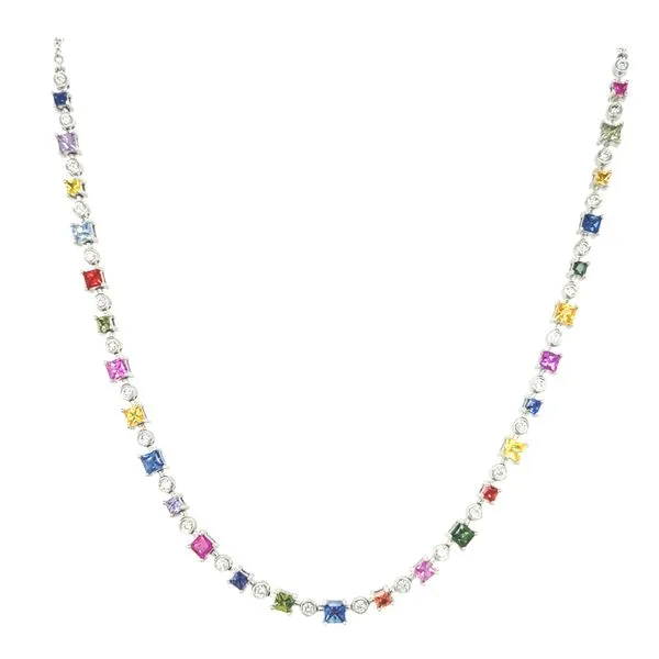 Sapphire and Diamond Rainbow Necklace Blue Marlin Jewelry, Inc. Islamorada, FL