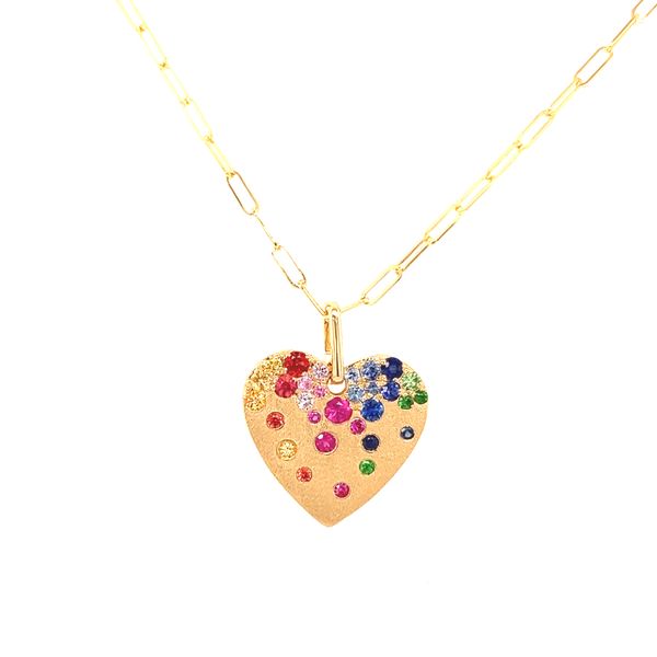 Rainbow Heart Necklace Blue Marlin Jewelry, Inc. Islamorada, FL