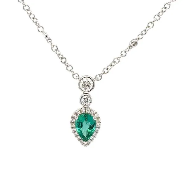 18K White Gold Emerald Necklace Blue Marlin Jewelry, Inc. Islamorada, FL