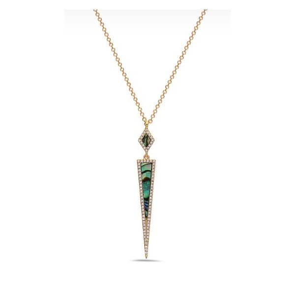 Abalone and Diamond Pendant/ Necklace Blue Marlin Jewelry, Inc. Islamorada, FL