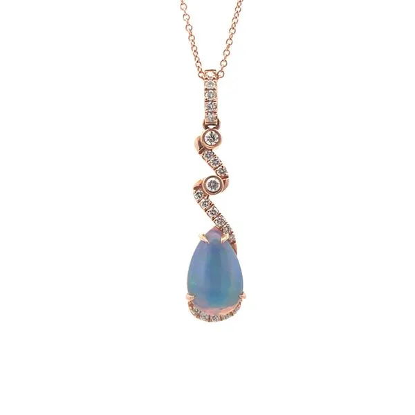 14K Pear Shapped Opal Necklace Blue Marlin Jewelry, Inc. Islamorada, FL