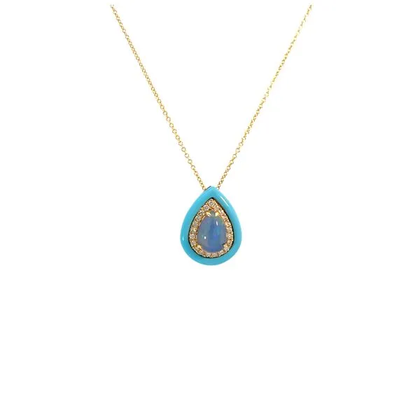 Pear Shape Opal Necklace Blue Marlin Jewelry, Inc. Islamorada, FL