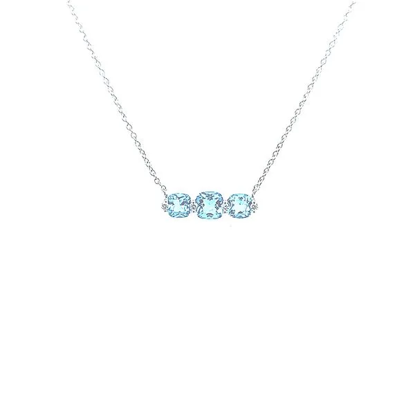 Blue Topaz and Diamond Pendant/Necklace Blue Marlin Jewelry, Inc. Islamorada, FL