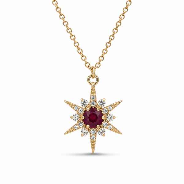 18K Yellow Gold 0.33ctw Ruby Necklace Blue Marlin Jewelry, Inc. Islamorada, FL