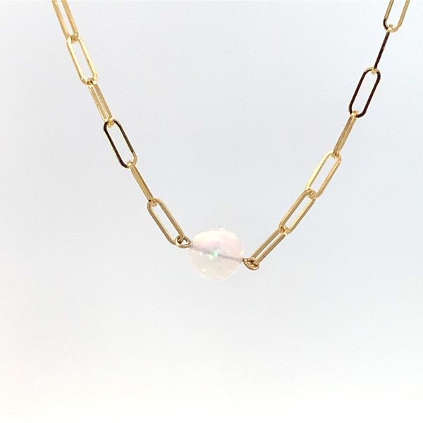 14K Opal Sphere Necklace Blue Marlin Jewelry, Inc. Islamorada, FL