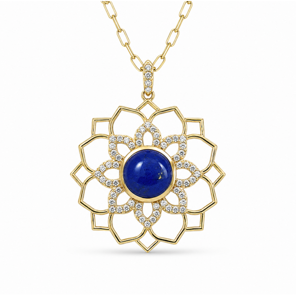 14K Yellow Gold Lapis Lazuli Necklace Blue Marlin Jewelry, Inc. Islamorada, FL