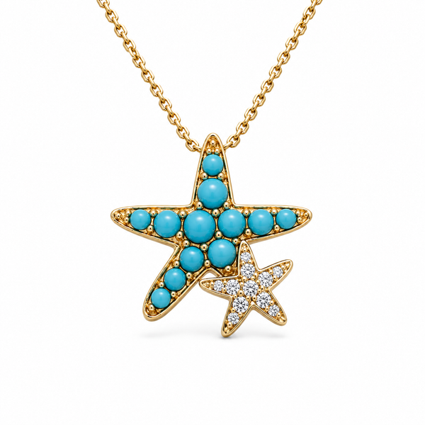 14K Yellow Gold 0.83ctw Turquiose Necklace Blue Marlin Jewelry, Inc. Islamorada, FL