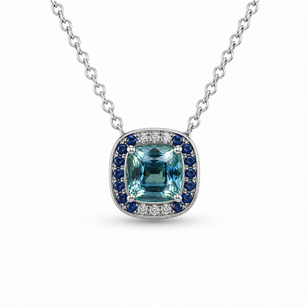 Platinum 2.01ctw Sapphire Necklace Blue Marlin Jewelry, Inc. Islamorada, FL