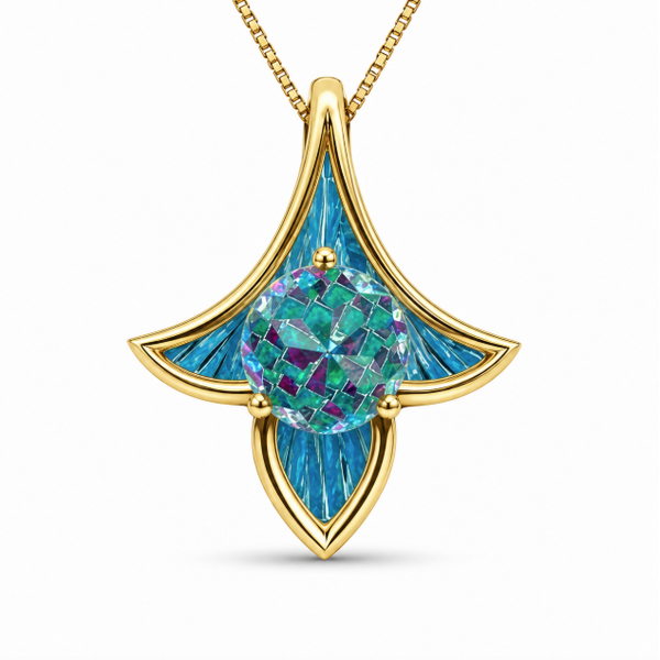 14K Yellow Gold Topaz Necklace Blue Marlin Jewelry, Inc. Islamorada, FL