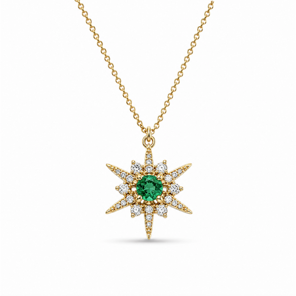 18K Yellow Gold 0.26ctw Emerald Necklace Blue Marlin Jewelry, Inc. Islamorada, FL