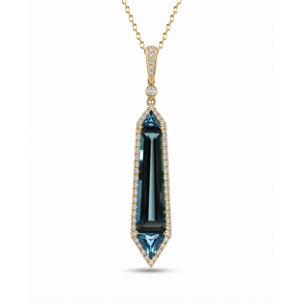 14K Yellow Gold 3.78ctw Topaz Necklace Blue Marlin Jewelry, Inc. Islamorada, FL