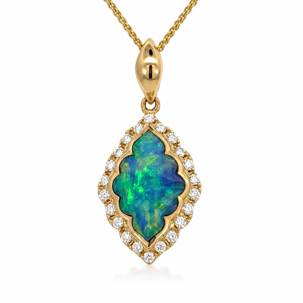 14K Yellow Gold  Opal Necklace Blue Marlin Jewelry, Inc. Islamorada, FL