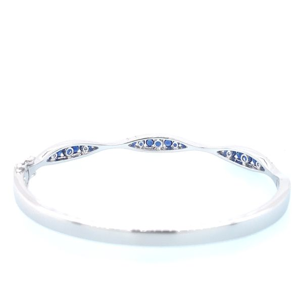 Kattan Blue Sapphire/Diamond Bangle Image 3 Blue Marlin Jewelry, Inc. Islamorada, FL