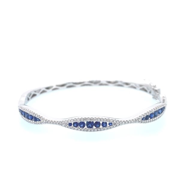 Kattan Blue Sapphire/Diamond Bangle Blue Marlin Jewelry, Inc. Islamorada, FL