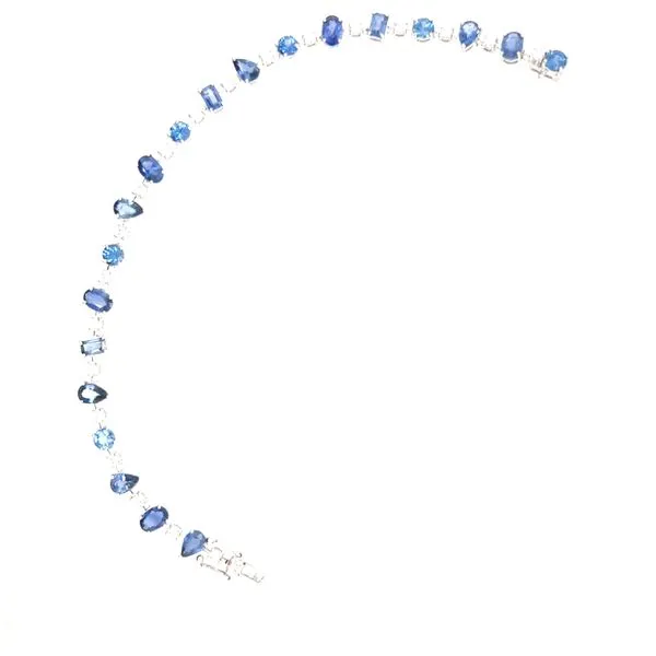 Mixed Shaped Blue Sapphire and Diamond 