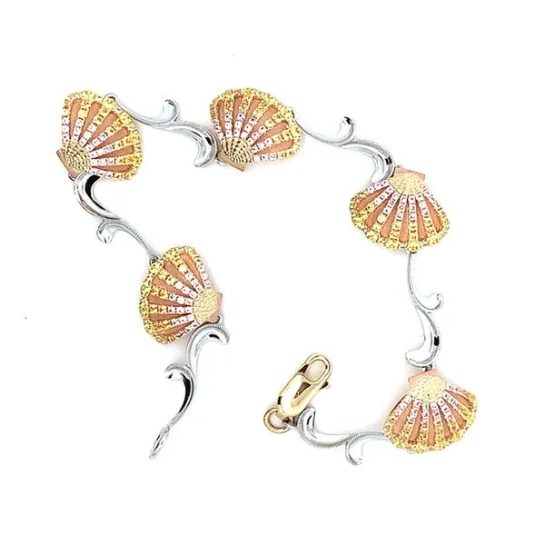 14K Sapphire Scallop Bracelet Blue Marlin Jewelry, Inc. Islamorada, FL