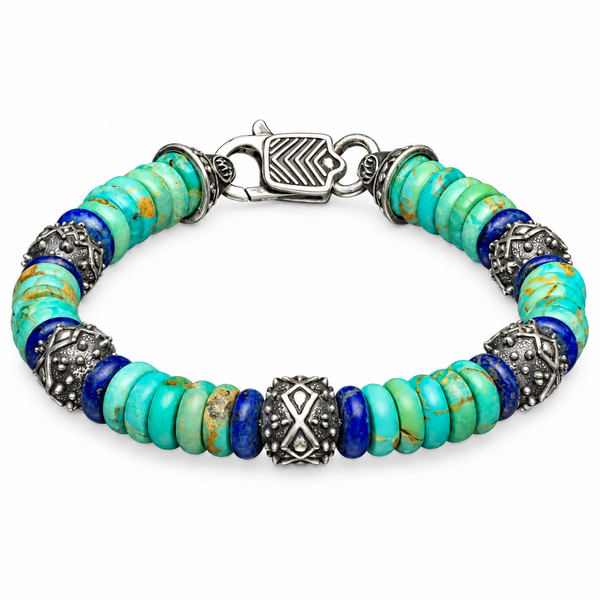 Sterling Silver Bead ctw Turquiose Bracelet Blue Marlin Jewelry, Inc. Islamorada, FL