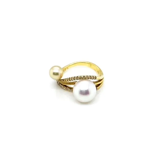 Blue Marlin Signature Pearl Akoya Ring with Diamonds Blue Marlin Jewelry, Inc. Islamorada, FL