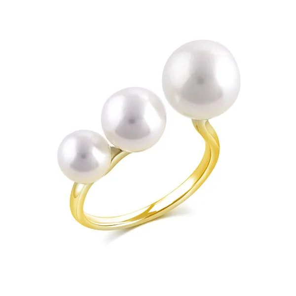 Blue Marlin Signature Pearl Triple Akoya Ring Blue Marlin Jewelry, Inc. Islamorada, FL