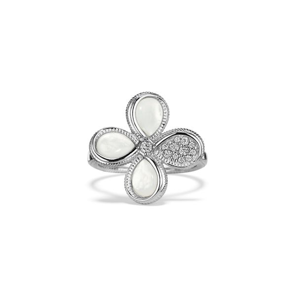 Judith Ripka Jardin Flower Ring with Mother of Pearl Blue Marlin Jewelry, Inc. Islamorada, FL