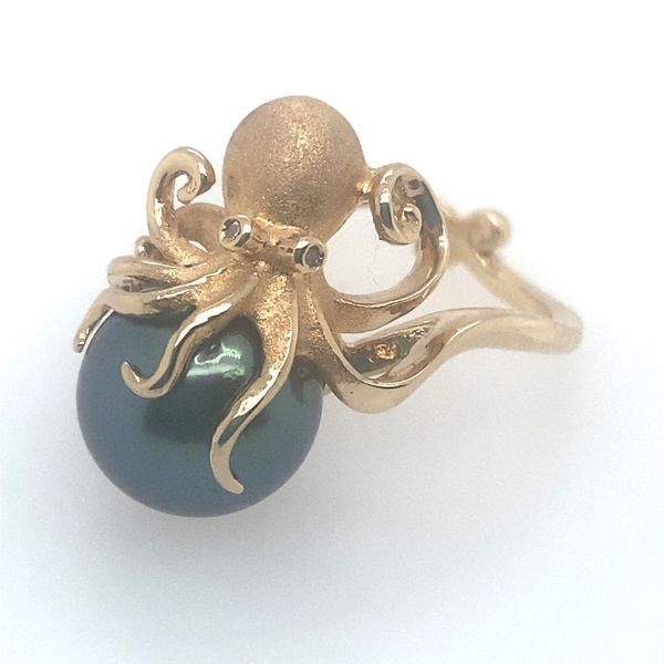 Denny Wong Tahitian Pearl Octopus Ring with Diamonds Blue Marlin Jewelry, Inc. Islamorada, FL