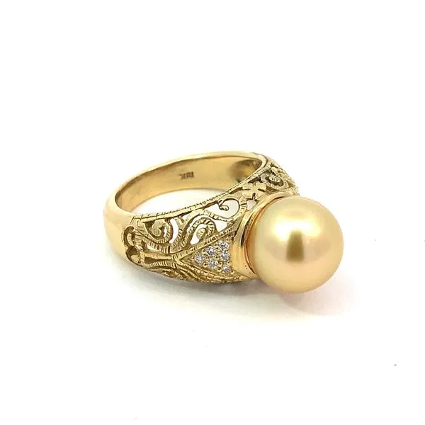 18K Golden South Sea Pearl Ring Image 2 Blue Marlin Jewelry, Inc. Islamorada, FL