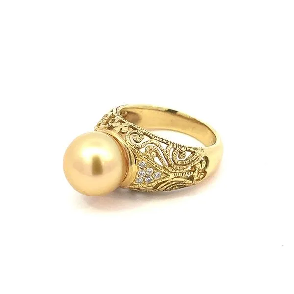 18K Golden South Sea Pearl Ring Blue Marlin Jewelry, Inc. Islamorada, FL