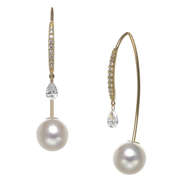 Blue Marlin Signature Pearl Akoya Earrings with Diamonds Blue Marlin Jewelry, Inc. Islamorada, FL