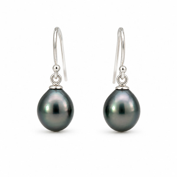14K White Gold Dangle Pearl Earrings Blue Marlin Jewelry, Inc. Islamorada, FL
