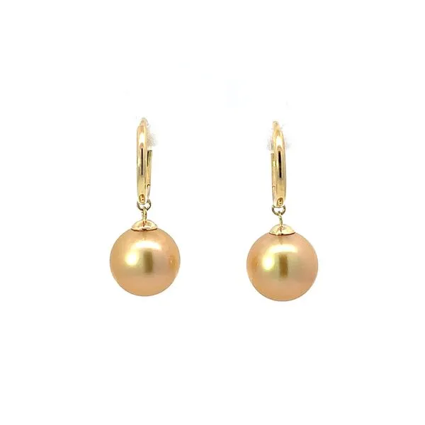 18K Gold South Sea Pearl Huggy Earrings Blue Marlin Jewelry, Inc. Islamorada, FL