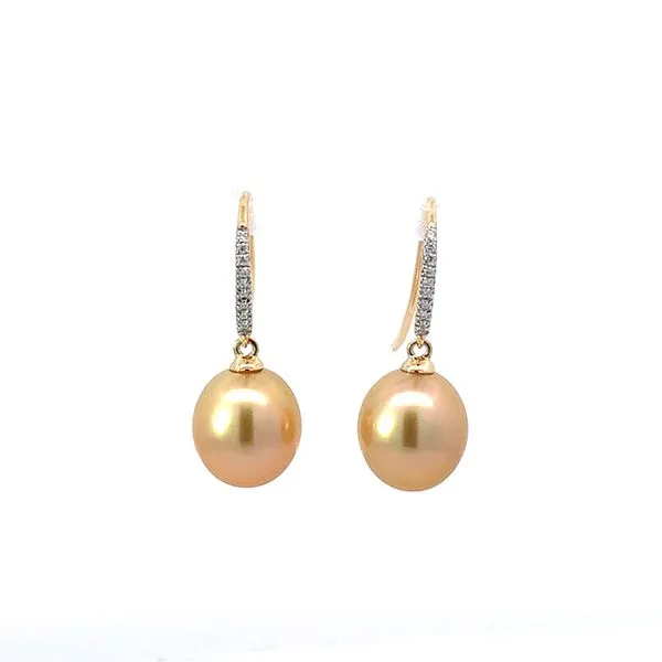 18K Gold South Sea Pearl Hook Earrings Blue Marlin Jewelry, Inc. Islamorada, FL