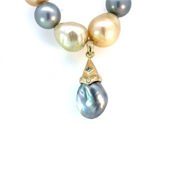 Baroque Black Tahitian Pearl Pendant Blue Marlin Jewelry, Inc. Islamorada, FL