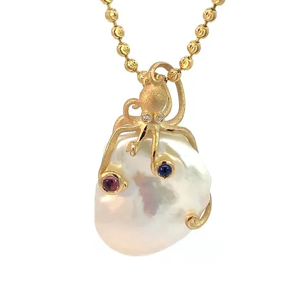 14K Denny Wong Octopus Pearl Pendant Blue Marlin Jewelry, Inc. Islamorada, FL