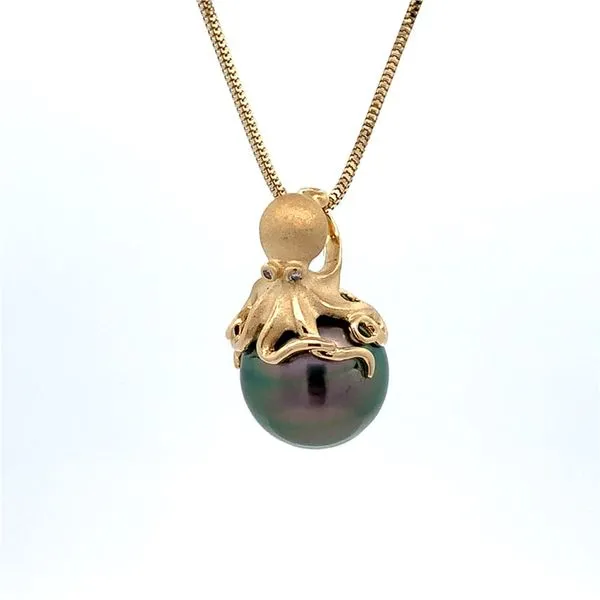 14K Tahitian Pearl Octopus Pendant Blue Marlin Jewelry, Inc. Islamorada, FL