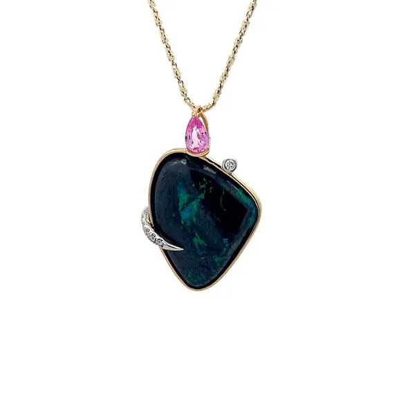 Denny Wong Boulder Opal and Pink Sapphire Pendant Blue Marlin Jewelry, Inc. Islamorada, FL